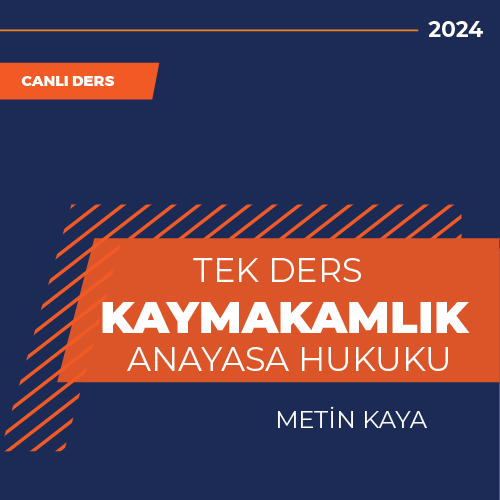 Kaymakamlık - Offline Tek Ders - Anayasa Hukuku