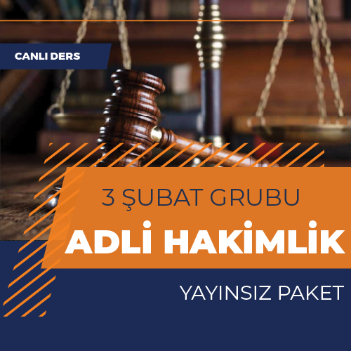 Adli Hakimlik Canlı Ders Paketi - YAYINSIZ PAKET  - 3 Şubat 2024 Grubu