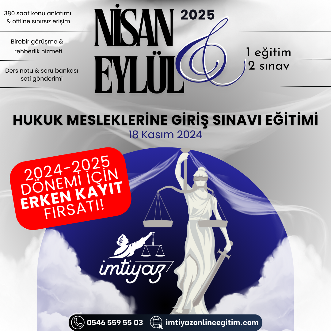 2024-2025 Hukuk Mesleklerine Giriş Sınavı Eğitimi