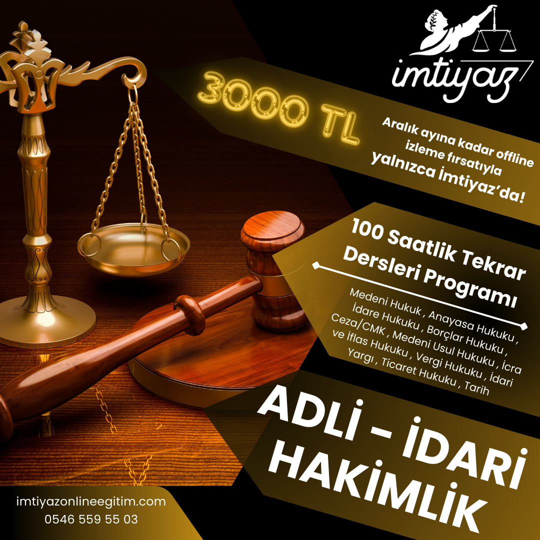 2024 - Adli - İdari Hakimlik Tekrar Dersleri Programı