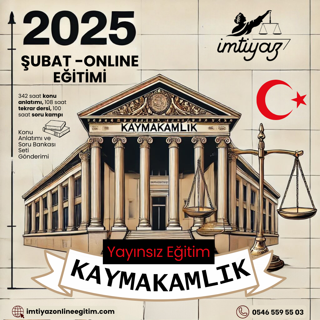 2025 - Şubat Kaymakamlık Online Ders Paketi - Yayınsız