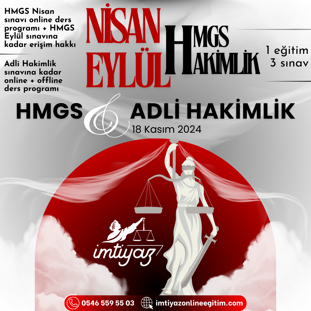 2024-2025 Adli Hakimlik & Hukuk Mesleklerine Giriş Sınavı Eğitimi